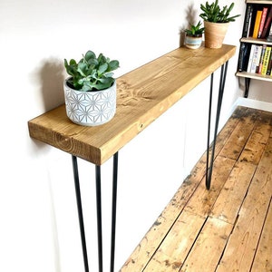 Rustic Console Table | Wooden Console Table | Narrow | Radiator Shelf | Hallway Table | Reclaimed | Living Room Furniture | Radiator Table