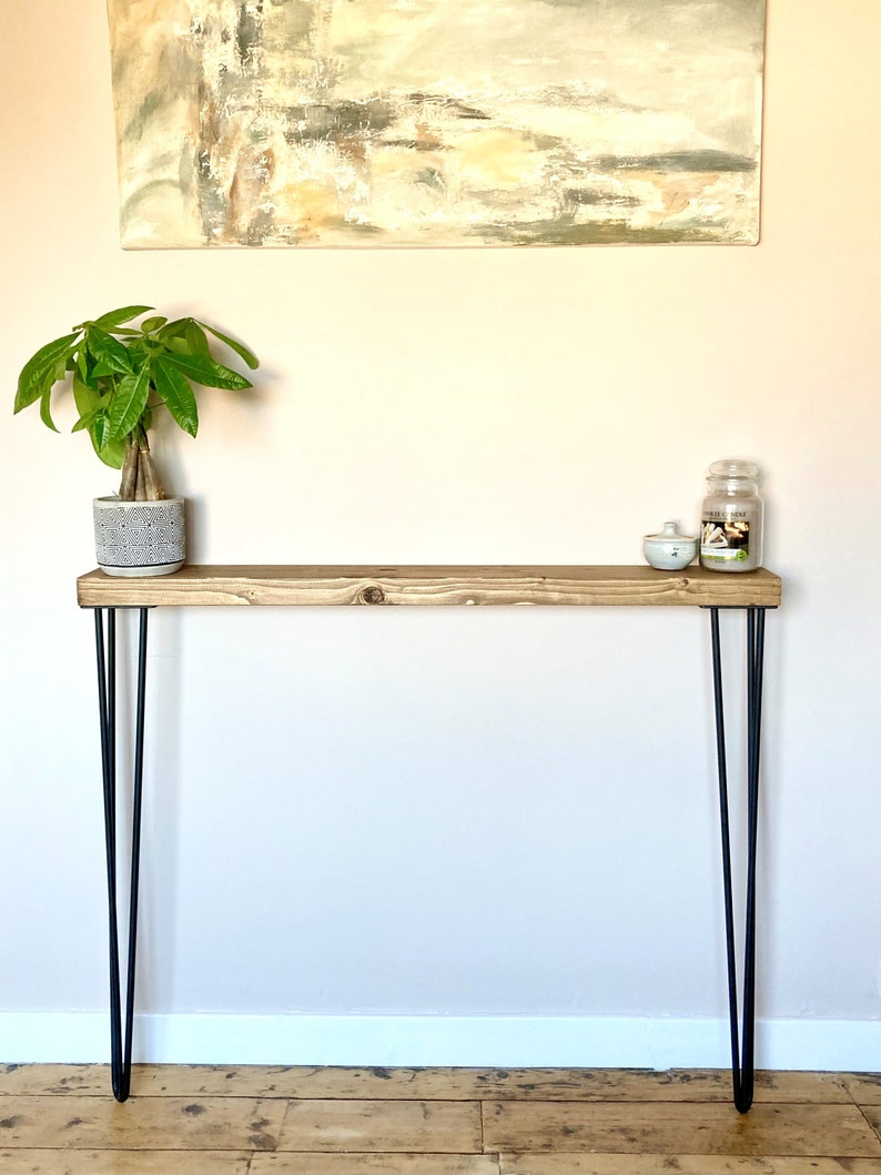 Console Table | Radiator Cover | Narrow Hallway Table | Radiator Shelf | Slim | Rustic | Reclaimed | Custom Width, Depth, Height & Colour 