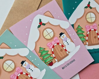 Ginger bread house Christmas cards