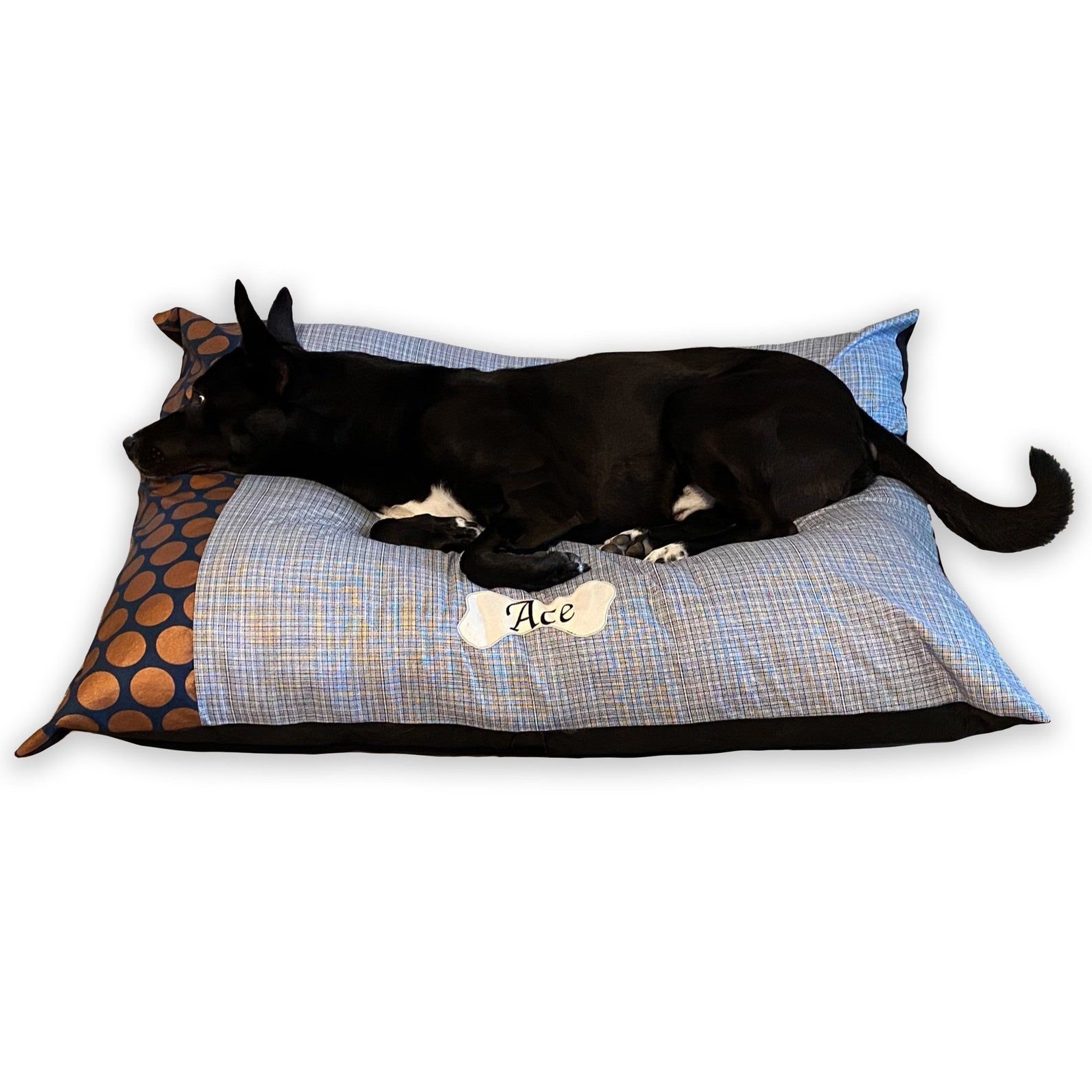 Personalized dog bed pillow with name tag for large to extra Etsy