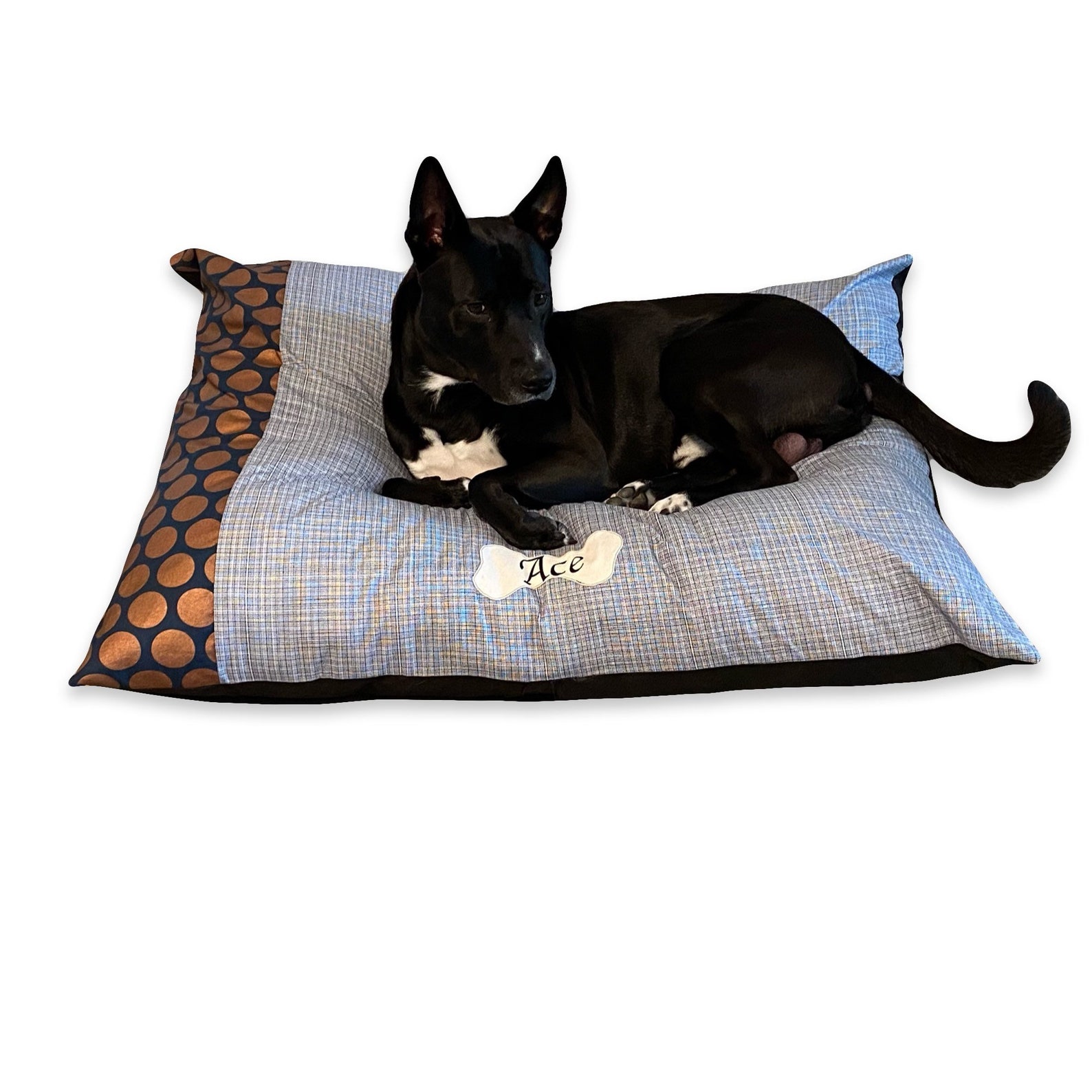 Personalized dog bed pillow with name tag for large to extra Etsy