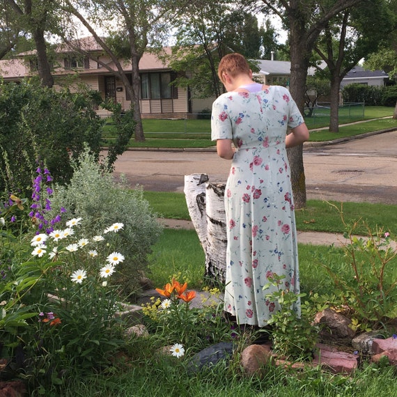 Vintage 1990s Floral Maxi Dress