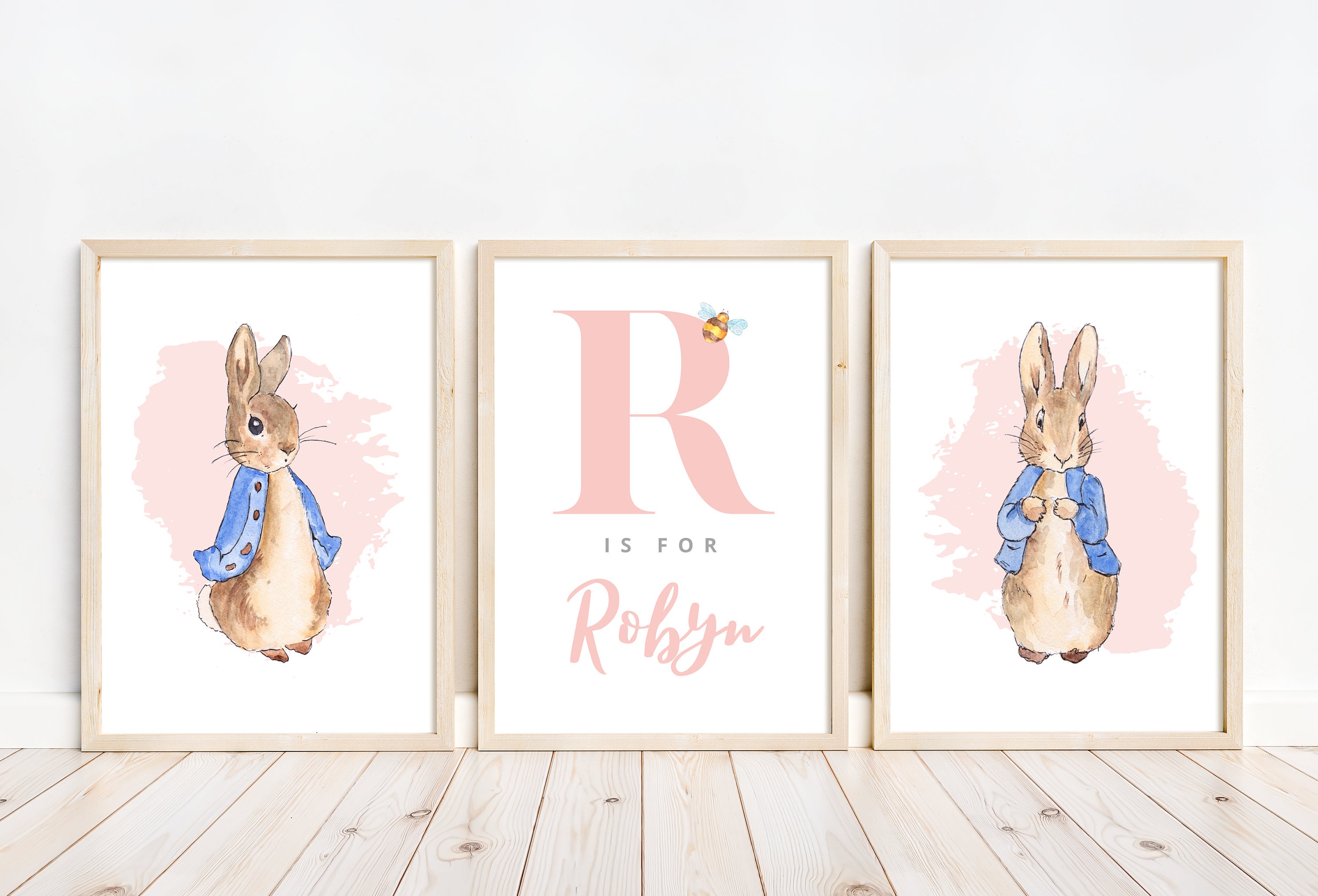 Peter Rabbit Inspired Personalised Art Prints Set of 3 - Etsy.de