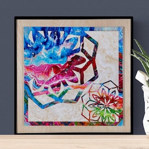 Mandala Wall Art, Abstract Mandala Painting, Handmade Wood Mosaic Wall Art Home Decor, Mandala Art Gift, Gift for Her