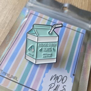 Medical Student Tears Enamel Pin – Funny Doctor Badge, Medical School Gift, Nurse Gift, Cute Lapel Pin, UK Seller
