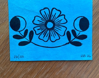 Moon Flower Mini Print