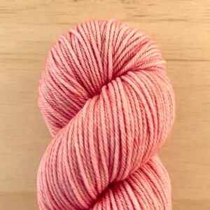 I Love You So Much • Soirée DK • Sego Fibers • Hand Dyed Yarn • Extra Fine Superwash Merino Recycled Nylon • Blush Peach Pink Tonal