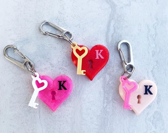 Heart Dog Collar Charm, Valentine's Day Dog Charm, Monogrammed Dog Charm, 3D Printed Dog Tag, Valentine's Day Gift for Dog