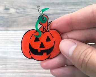 Pumpkin Dog Tag, Gothic Dog Tag, Halloween Dog Tag, Spooky Dog Tag, Jack O Lantern Charm, Dog Collar Charm, Dog Gift, Dog Owner Gift