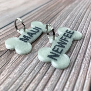Glow in the Dark Dog Tag, Bone Dog Tag, Custom Dog Tag, Custom Bone Dog Tag, Dog ID Tag, 3D Printed Dog Tag, Dog Gift, Dog Owner Gift
