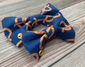 Pretzel Dog Bow Tie, Cat Bowtie, Bowtie for Dog Collar, Pet Neckwear, Dog Birthday Gift, Dog Owner Gift, Cat Gift, Cat Owner Gift