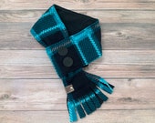 Blue Dog Scarf, Winter Dog Scarf, Teal Plaid Dog Scarf, Fleece Dog Scarf, Plaid Dog Scarf, Pet Neckwear, Pet Accessories, Dog Gift