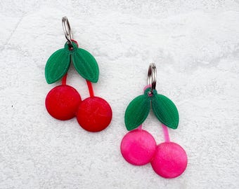 Cherry Dog Collar Charm, Cherry Dog Collar Dag, 3D Printed Dog Collar Charm, Fruit Charm, Summer Dog Collar Tag, Gift for Dog