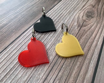 Heart Collar Charm, Heart Dog Tag, Heart Charm, Valentine's Day Charm, 3D Printed Tag, Gift for Dog, Gift for Dog Owner