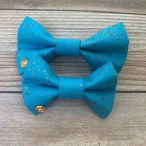 Blue Dog Bow Tie, Cat Bow Tie, Bowtie for Dog Collar, Pet Neckwear, Dog Birthday Gift, Dog Owner Gift, Cat Gift, Cat Owner Gift