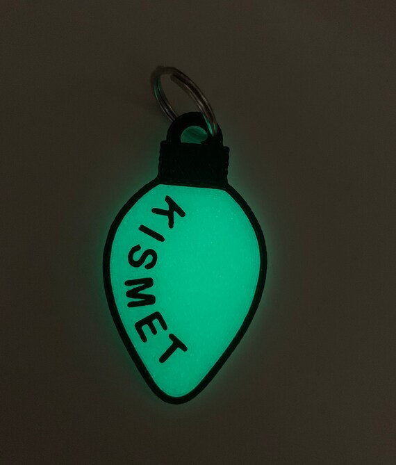 Vintage Light Bulb Dog Tag, Christmas Dog Tag, Glow in the Dark Dog Tag, Dog Gift, Stocking Stuffer for Dog, Dog Christmas Gift, Best
