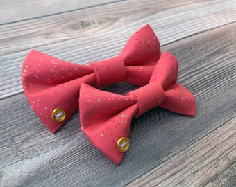 Pink Dog Bow Tie, Cat Bowtie, Bowtie for Dog Collar, Pet Neckwear, Dog Birthday Gift, Dog Owner Gift, Cat Gift, Cat Owner Gift