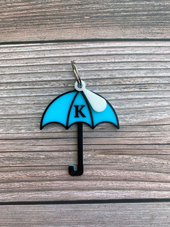 Umbrella Dog Tag Monogram Dog Tag Spring Dog Tag Umbrella Etsy