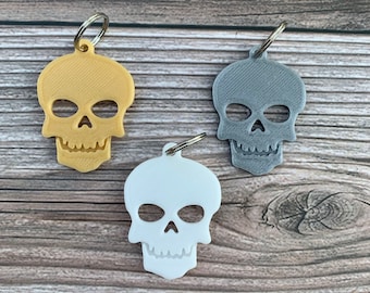 Skull Dog Tag, Spooky Dog Tag, Gothic Dog Tag, 3D Printed Dog Tags, Halloween Dog Tag, Dog Owner Gift, Dog Gift