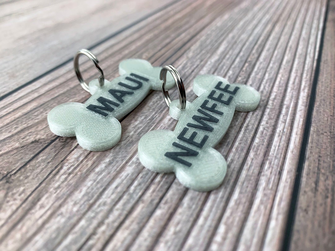 Glow in the Dark Dog Tag, Bone Dog Tag, Custom Dog Tag, Custom Bone Dog