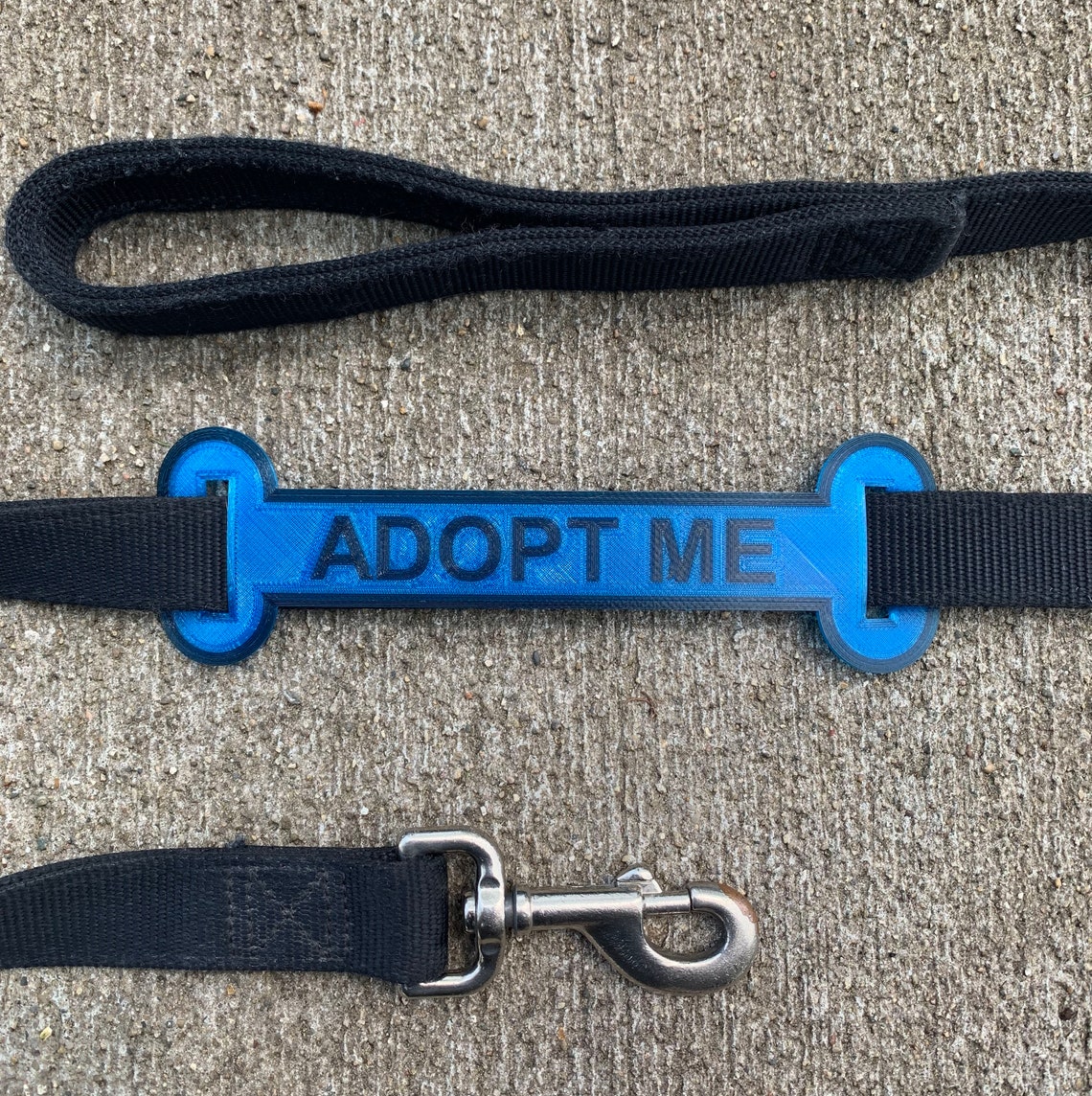 Adopt Me Leash Sleeve Personalized Dog Harness Sleeve Leash Etsy