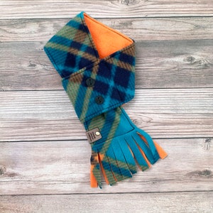 Dog Scarf, Fall Dog Scarf, Winter Dog Scarf, Plaid Dog Scarf, Fleece Dog Scarf, Pet Neckwear, Dog Gifts for Dogs, Christmas Gift for Dog