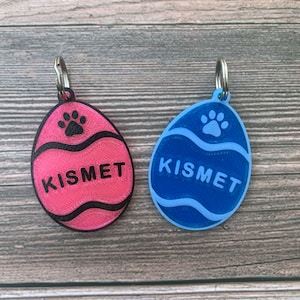 Easter Egg Dog Tag, Easter Dog Tag, 3D Printed Dog Tag, Nature Dog Tag, Pet Accessories, Dog Gift, Dog Owner Gift, Easter Gift for Dog