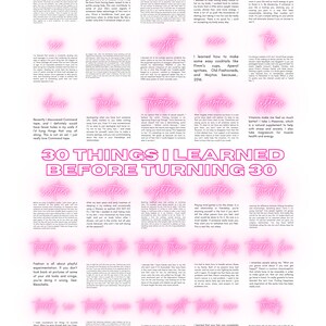 Cartel de Taylor Swift - 30 cosas que aprendí antes de cumplir 30 años