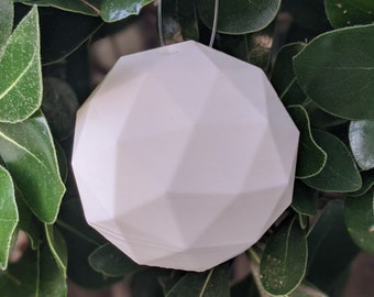 Set of 6 White Sphere Ornaments