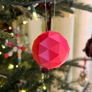 Set of 6 &quot;Barbie&quot; Pink Sphere Ornaments