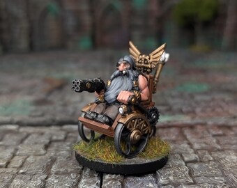 Painted Dwarf Engineer for Warhammer, D&D, and other RPGs. 3D Print Apache Studio