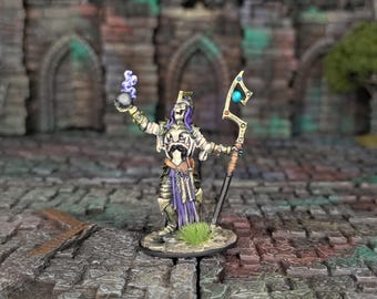 Hand Painted Skeletal Barrow Warden Mystic from Reaper Miniatures