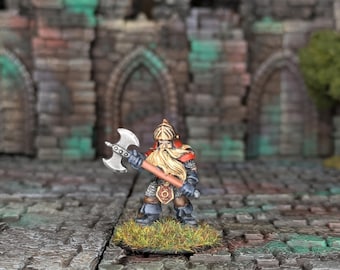 Hand painted Dwarf Warrior for RPG, Warhammer, AOS, and other wargaming