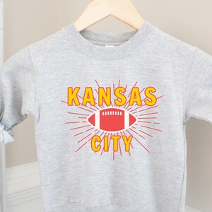 Football KC Youth Sweatshirt - Kansas City, Toddler Kids Youth Sizes Sweat Shirt, Vintage Style Design