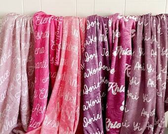Personalized name throw blankets new arrivals