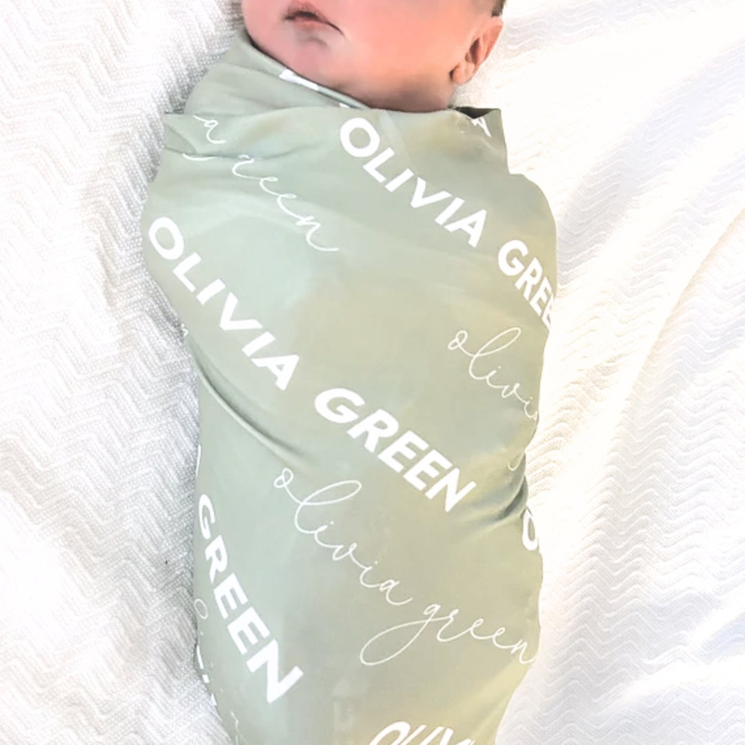 Personalized Custom Swaddle, Name Swaddle, Swaddle Gift, Baby Swaddle