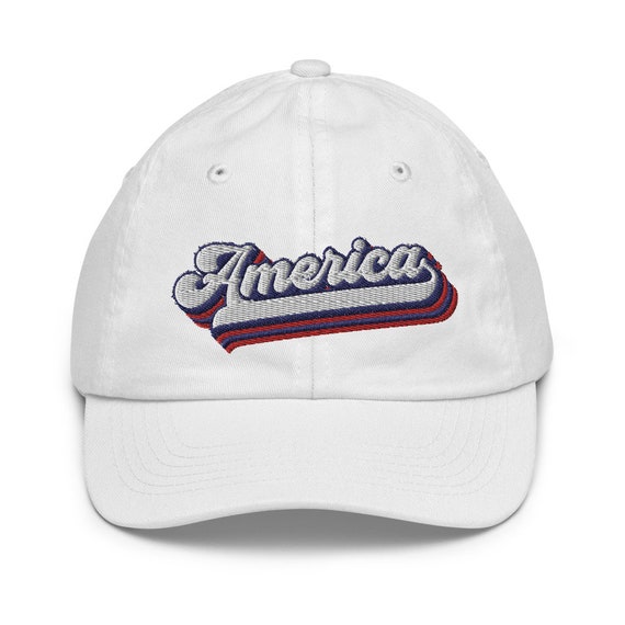 America Youth Baseball Cap 4th of July 