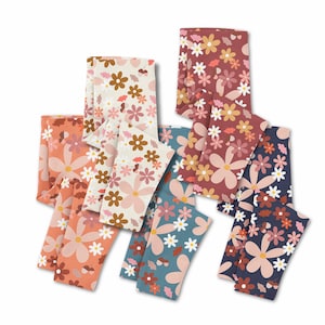 Floral Fall Kid's Leggings, Thanksgiving Leggings, Toddler Fall Leggings, Thanksgiving Outfit, Youth Leggings, Girl Cute Leggings