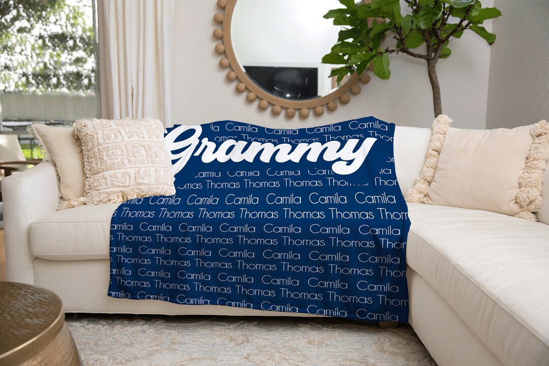 Grammy Blanket, Personalized Custom Blanket, Name Blanket, Mothers Day