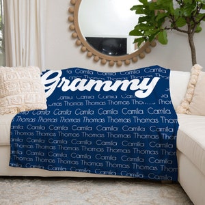 Grammy Blanket, Personalized Custom Blanket, Name Blanket, Mothers Day Gift, Grandma Gift, Grandma Name Blanket, Personalized Grandma Gift