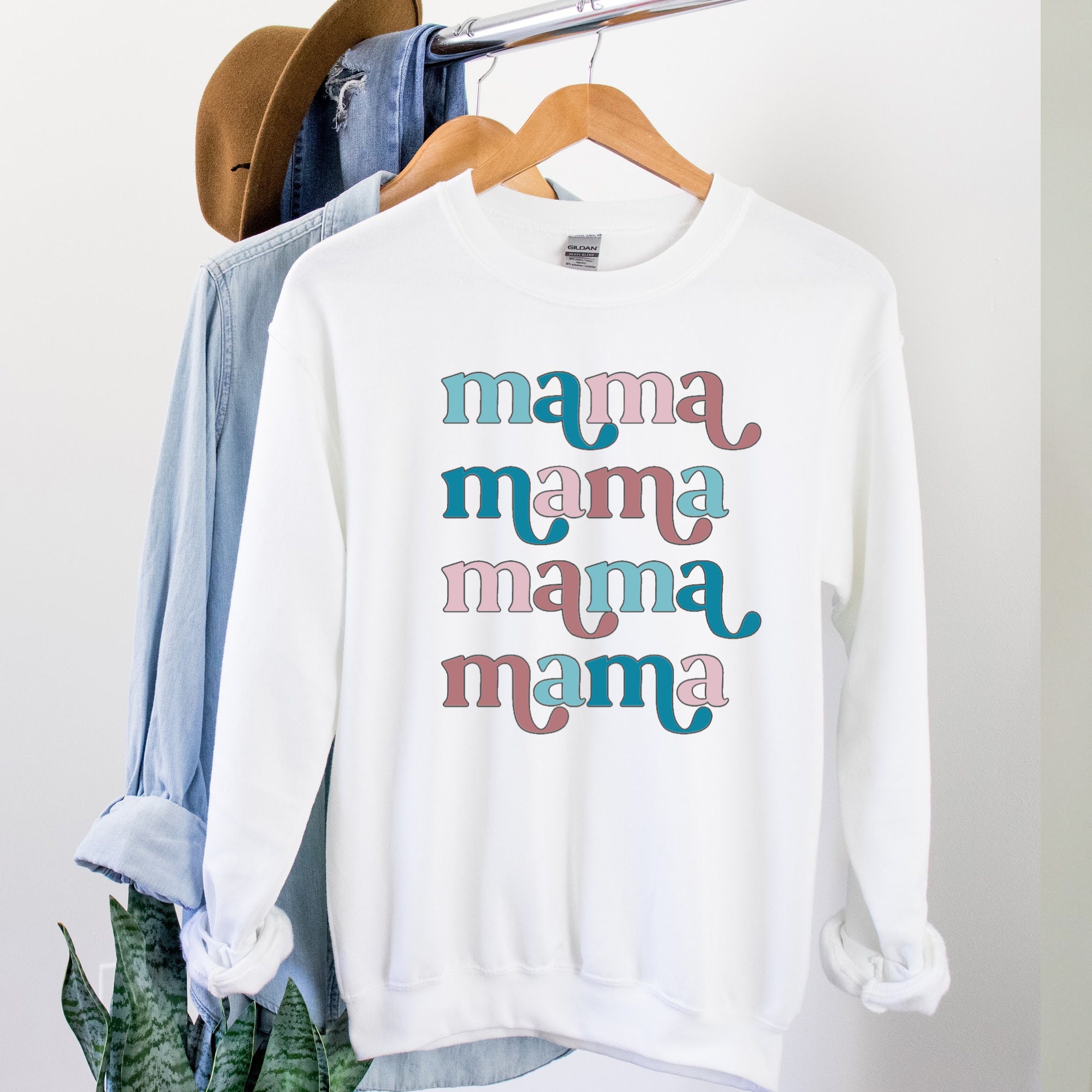Mama Retro Sweatshirt Mama Shirt Mama Gift Mama Sweat | Etsy