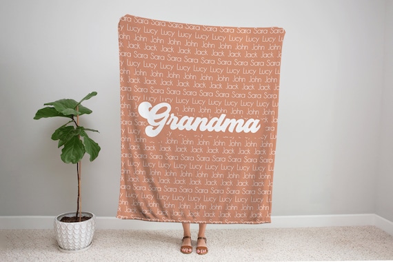 Grandma Blanket Personalized Custom Blanket Name Blanket Mothers Day Gift Grandma Gift Grandma Name Blanket Personalized Grandma Gift Etsy Canada