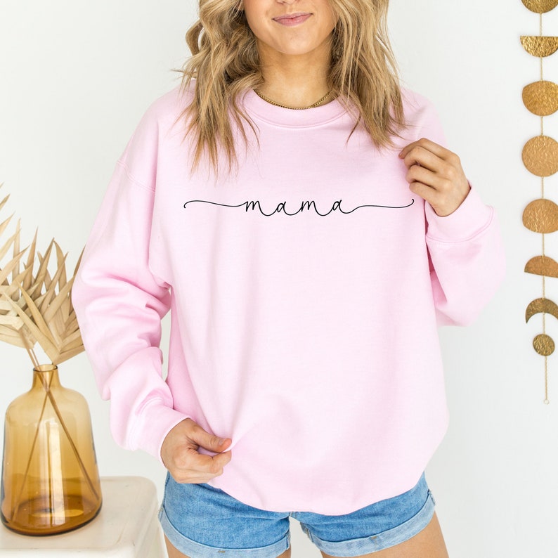 Mama Sweatshirt, Mama Shirt, Mama Gift, Mama Sweat shirt, pregnancy announcement, new mom gift, wife pregnant, expecting mom, newly pregnant image 3