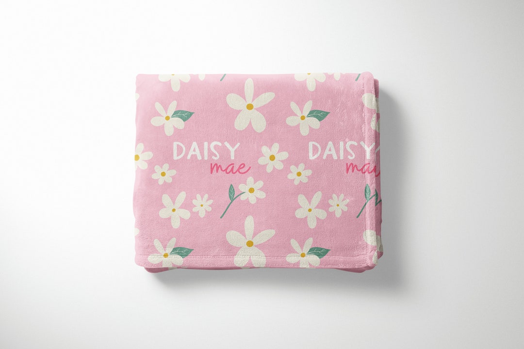 Daisy Girl Name Blanket, Baby Blanket, Personalized Baby Blanket, Personalized Gifts for Baby