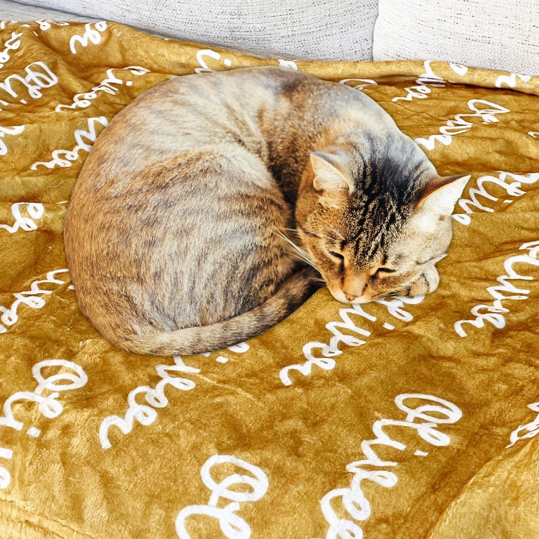 Cat Blanket, Name Custom Blanket, Name Blanket, Blanket Gift, New Dog