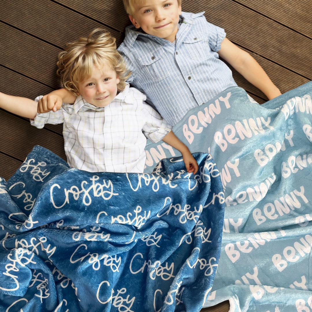 Personalized Custom Blanket, Tween Boy Blanket, Name Blanket, Boy
