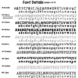 Font preview for custom blanket text