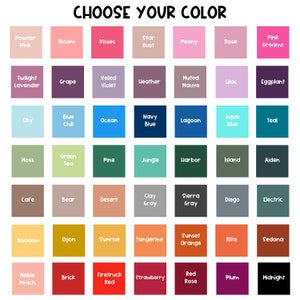 49 color options for custom baby and kid blankets