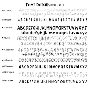 Font preview for custom blanket text