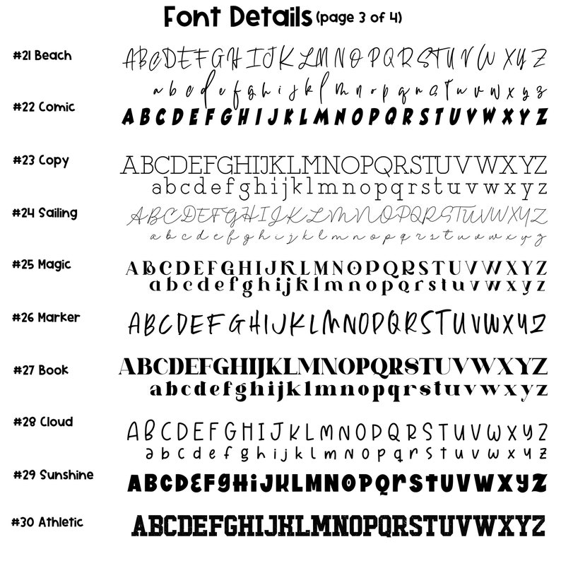 Font preview for custom blanket text